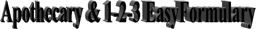 Apothecary & 1-2-3 EasyFormulary